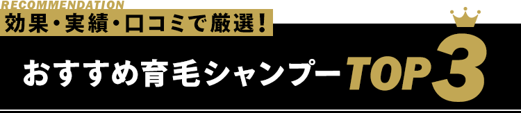 おすすめ育毛シャンプーTOP3